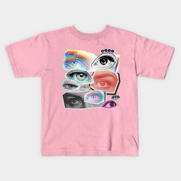 WOKE Eyes Kids T-Shirt by TJWDraws